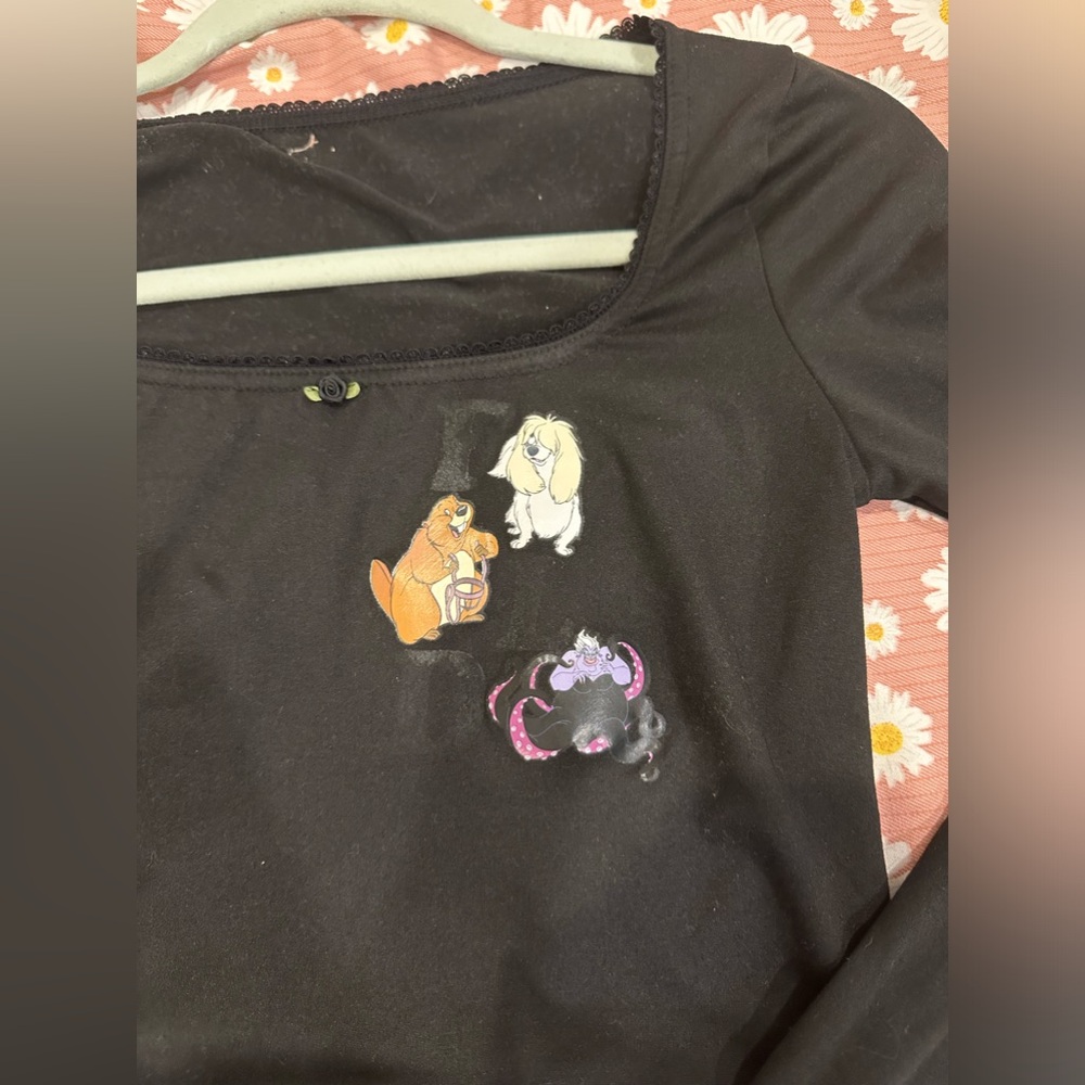 DIY little mermaid and random lady and the tramp characters crop top - Picture 15 of 17